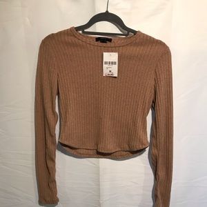 ⭐️Host Pick⭐️ Camel Fitted Crop Top